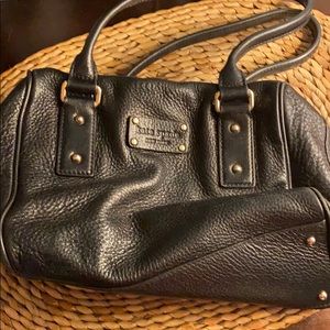 Black leather bag